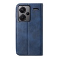 For Xiaomi Redmi Note 13 Pro+ Cubic Grid Calf Texture Magnetic Leather Phone Case(Blue)