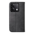 For Xiaomi Redmi Note 13 5G Cubic Grid Calf Texture Magnetic Leather Phone Case(Black)