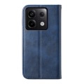 For Xiaomi Redmi Note 13 Pro 5G Cubic Grid Calf Texture Magnetic Leather Phone Case(Blue)