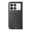 For Xiaomi Poco X6 Pro 5G Cubic Grid Calf Texture Magnetic Leather Phone Case(Black)