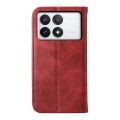 For Xiaomi Poco X6 Pro 5G Cubic Grid Calf Texture Magnetic Leather Phone Case(Red)