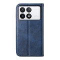 For Xiaomi Poco X6 Pro 5G Cubic Grid Calf Texture Magnetic Leather Phone Case(Blue)