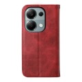 For Xiaomi Redmi Note 13 Pro 4G Cubic Grid Calf Texture Magnetic Leather Phone Case(Red)