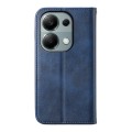 For Xiaomi Redmi Note 13 Pro 4G Cubic Grid Calf Texture Magnetic Leather Phone Case(Blue)