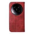 For Xiaomi 14 Ultra Cubic Grid Calf Texture Magnetic Leather Phone Case(Red)