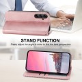 For Samsung Galaxy A25 Cubic Grid Calf Texture Magnetic Leather Phone Case(Rose Gold)