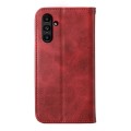 For Samsung Galaxy A15 Cubic Grid Calf Texture Magnetic Leather Phone Case(Red)