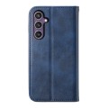 For Samsung Galaxy S24+ 5G Cubic Grid Calf Texture Magnetic Leather Phone Case(Blue)