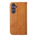 For Samsung Galaxy S24+ 5G Cubic Grid Calf Texture Magnetic Leather Phone Case(Yellow)