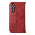 For Samsung Galaxy S24 5G Cubic Grid Calf Texture Magnetic Leather Phone Case(Red)
