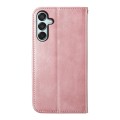 For Samsung Galaxy M15 5G / F15 5G Cubic Grid Calf Texture Magnetic Leather Phone Case(Rose Gold)