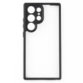 For Samsung Galaxy S24 Ultra 5G Frosted TPU + Transparent PC Phone Case(Black)