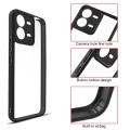 For vivo iQOO Z9 5G Global Frosted TPU + Transparent PC Phone Case(Black)