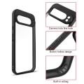 For Google Pixel 9 Frosted TPU + Transparent PC Phone Case(Black)