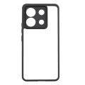 For Xiaomi Redmi Note 13 5G Frosted TPU + Transparent PC Phone Case(Black)