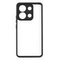 For Xiaomi Redmi Note 13 4G Frosted TPU + Transparent PC Phone Case(Black)