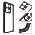 For Xiaomi Redmi Note 13 Pro 4G Frosted TPU + Transparent PC Phone Case(Black)