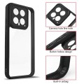 For Xiaomi 14 Frosted TPU + Transparent PC Phone Case(Black)