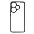 For Xiaomi Redmi Turbo 3 Frosted TPU + Transparent PC Phone Case(Black)
