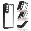 For Samsung Galaxy Z Fold4 Frosted TPU + Transparent PC Phone Case(Black)
