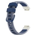 For Fitbit Inspire 3 Two Color Transparent Silicone Watch Band(Blue)
