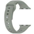 For Apple Watch Ultra 49mm Square Buckle Silicone Watch Band(Grey Green)