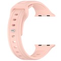 For Apple Watch 8 45mm Square Buckle Silicone Watch Band(Light Pink)