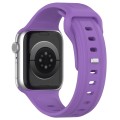 For Apple Watch SE 2022 44mm Square Buckle Silicone Watch Band(Purple)