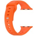 For Apple Watch 7 41mm Square Buckle Silicone Watch Band(Orange)