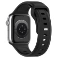 For Apple Watch SE 40mm Square Buckle Silicone Watch Band(Black)