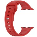 For Apple Watch SE 40mm Square Buckle Silicone Watch Band(Red)