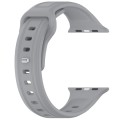 For Apple Watch SE 40mm Square Buckle Silicone Watch Band(Light Grey)