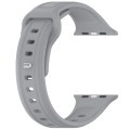 For Apple Watch 2 42mm Square Buckle Silicone Watch Band(Light Grey)