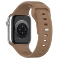 For Apple Watch 2 42mm Square Buckle Silicone Watch Band(Brown)