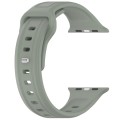 For Apple Watch SE 2023 40mm Square Buckle Silicone Watch Band(Grey Green)