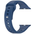 For Apple Watch Ultra 2 49mm Square Buckle Silicone Watch Band(Dark Blue)