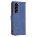 For Samsung Galaxy S24+ 5G Magnetic Buckle Rhombus Texture Leather Phone Case(Blue)