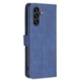 For Samsung Galaxy A55 Magnetic Buckle Rhombus Texture Leather Phone Case(Blue)