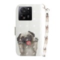For Xiaomi 13T / 13T Pro / Redmi K60 Ultra 3D Colored Horizontal Flip Leather Phone Case(Pug)
