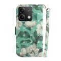 For Xiaomi Redmi Note 13 5G 3D Colored Horizontal Flip Leather Phone Case(Watercolor Flower)
