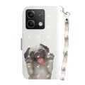 For Xiaomi Redmi Note 13 5G 3D Colored Horizontal Flip Leather Phone Case(Pug)
