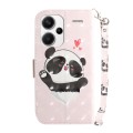 For Xiaomi Redmi Note 13 Pro+ 5G 3D Colored Horizontal Flip Leather Phone Case(Heart Panda)