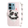 For Xiaomi Redmi Note 13 Pro 5G 3D Colored Horizontal Flip Leather Phone Case(Heart Panda)