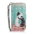 For Xiaomi Redmi A3 3D Colored Horizontal Flip Leather Phone Case(Black White Cat)