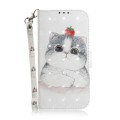For Xiaomi Redmi A3 3D Colored Horizontal Flip Leather Phone Case(Cute Cat)