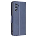 For Samsung Galaxy M34 5G Lambskin Texture Pure Color Flip Leather Phone Case(Blue)