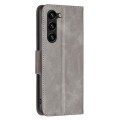 For Samsung Galaxy S24+ 5G Lambskin Texture Pure Color Flip Leather Phone Case(Grey)