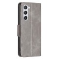 For Samsung Galaxy S24 5G Lambskin Texture Pure Color Flip Leather Phone Case(Grey)