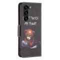 For Samsung Galaxy S24+ 5G Colored Drawing Pattern Leather Phone Case(Bear)