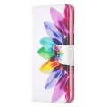 For Samsung Galaxy S24+ 5G Colored Drawing Pattern Leather Phone Case(Sun Flower)